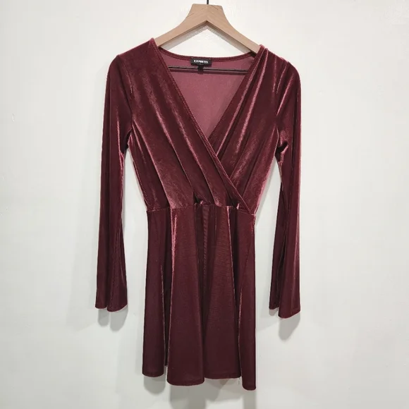 Express | Dresses | Express Womens Sz S Pinkmaroon Long Sleeve Soft Corduroy Valvet Wrap Minidress | Poshmark Express | Dresses | Express Womens Sz S Pinkmaroon Long Sleeve Soft Corduroy Valvet Wrap Minidress | Poshmark
